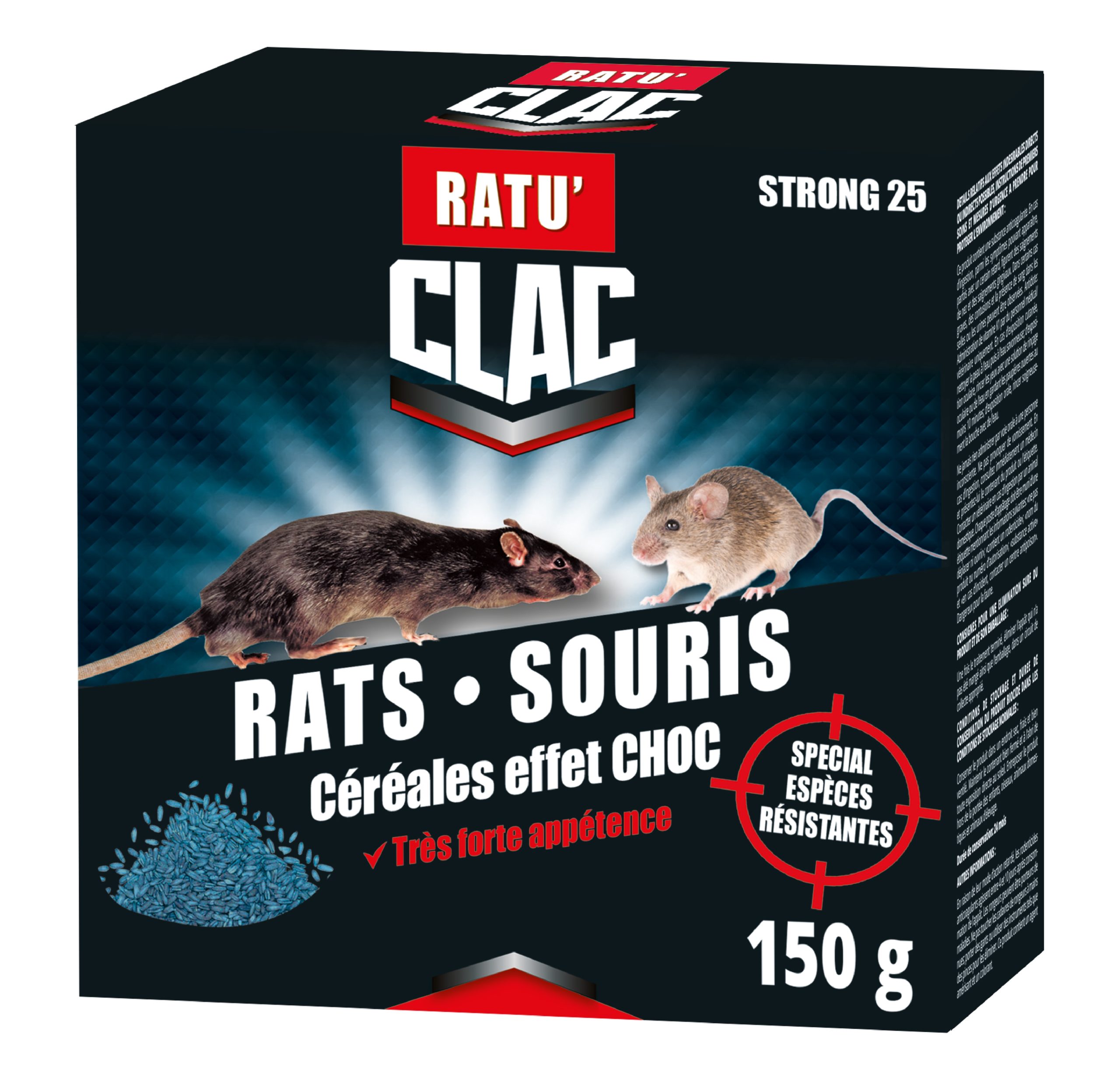 RATS SOURIS CEREALES - 6 X 25 G - ENTRETIEN